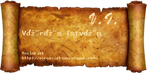 Vörös István névjegykártya