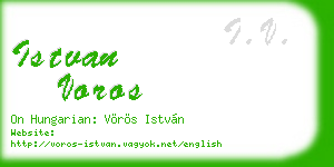 istvan voros business card