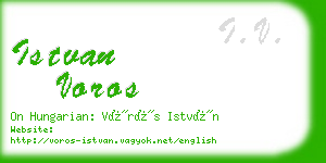 istvan voros business card